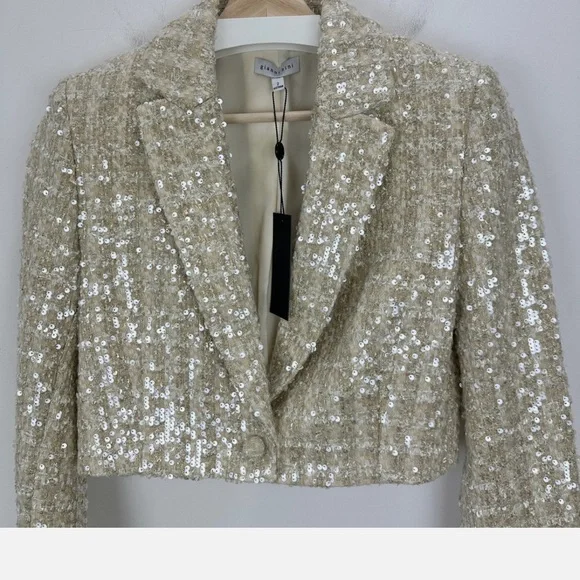 NEW Gianni Bini Sequin Tweed Jacket and skirt matching set - Picture 10 of 13